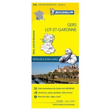 Strassenkarte Michelin 336 Gers Lot-et-Garonne 1:150 000