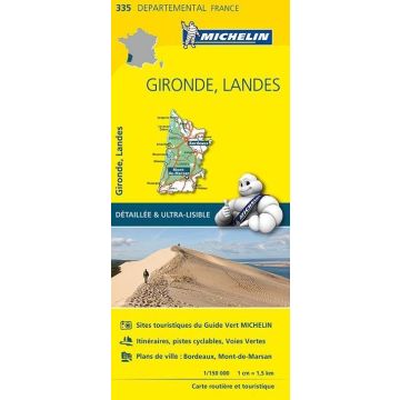 Strassenkarte Michelin 335 Gironde Landes 1:150 000