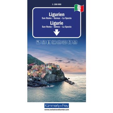 Carte routière Italie 06 Ligurie 1:200 000 / Kümmerly & Frey