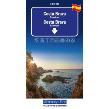 Strassenkarte Costa Brava Barcelona 1:200 000 / Kümmerly & Frey