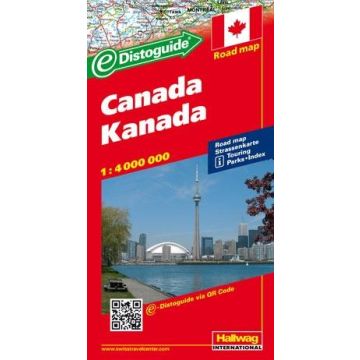 Carte routière Canada 1:4 Mio. / Hallwag