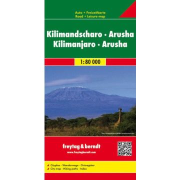 Carte routière Kilimanjaro Arusha 1:80 000 / Freytag & Berndt