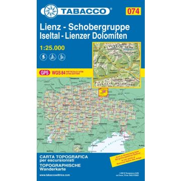 Wanderkarte Tabacco 074 Lienz Schobergruppe 1:25 000