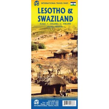 Carte routière Lesotho 1:350 000 / Swaziland 1:200 000 / ITMB
