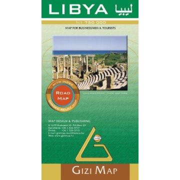 Carte routière Libya  1:1 750 000 / Gizi Map