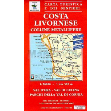 Topographische Karte Multigraphic 523 Costa Livornese 1:50 000