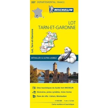 Strassenkarte Michelin 337 Lot Tarn-et-Garonne 1:150 000