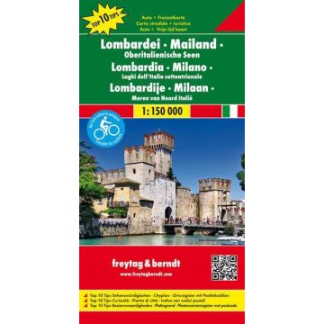 Strassenkarte Lombardei Mailand 1:150 000 / Freytag & Berndt