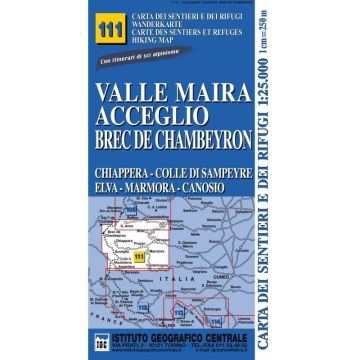 Wanderkarte IGC 111 Valle Maira Acceglio Chambeyron 1:25 000