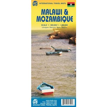 Strassenkarte Malawi 1:900 000 / Mozambique 1:1 900 000 / ITMB