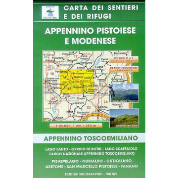 Wanderkarte Multigraphic 19 Appennino Modenese e Pistoiese 1:25 000