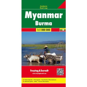 Strassenkarte Myanmar (Birma) 1:1 Mio. / Freytag & Berndt