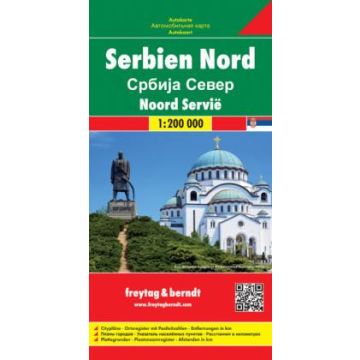 Strassenkarte Serbien Nord 1:200 000 / Freytag & Berndt