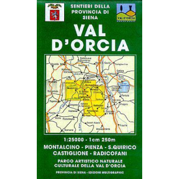 Topographische Karte Multigraphic 515 Val d'Orcia 1:25 000