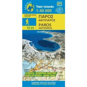 Wanderkarte Paros & Antiparos 1:40 000 / Anavasi 10.23