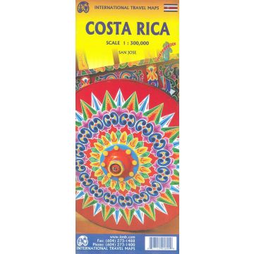 Strassenkarte Costa Rica 1:300 000 / ITMB