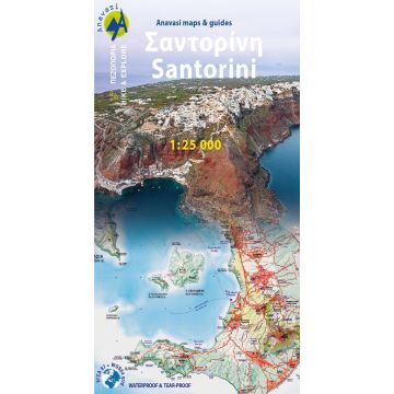 Wanderkarte Santorini 1:25 000 / Anavasi 10.24 