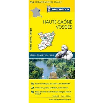 Strassenkarte Michelin 314 Haute-Saône Vosges 1:150 000