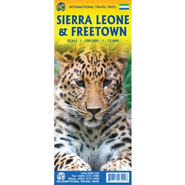 Carte routière Sierra Leone 1:500 000 / Plan de ville Freetown 1:13 000 / ITMB