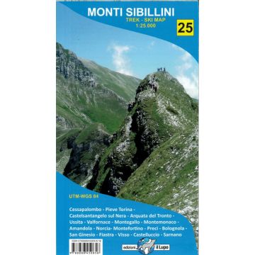 Wanderkarte Monti Sibillini 1:25 000 / Il Lupo 25