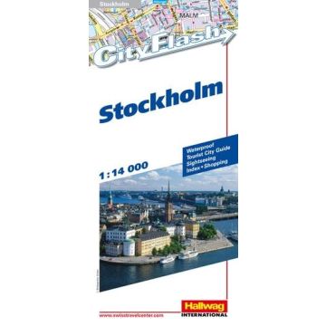 Stadtplan Stockholm City Flash 1:14 000 / Hallwag