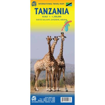 Carte routière Tanzania 1:1 370 000 / ITMB