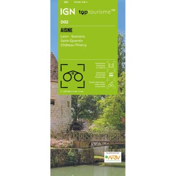 Carte topographique IGN D02 Aisne 1:100 000