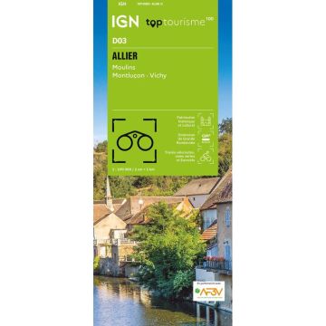 Carte topographique IGN D03 Allier 1:100 000
