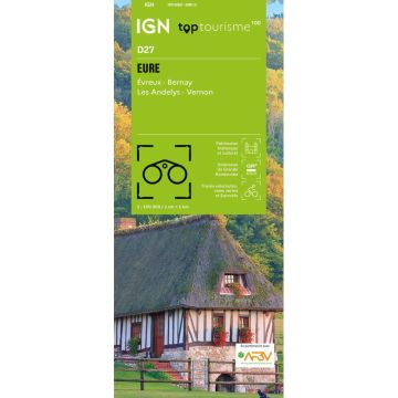 Carte topographique IGN D27 Eure 1:100 000