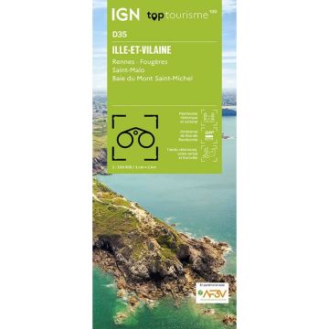 Carte topographique IGN D35 Ille-et-Vilaine :100 000 / Top 100