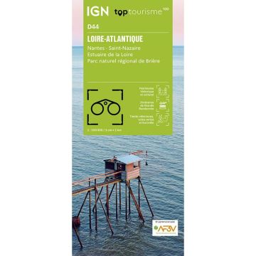 Carte topographique IGN D44 Loire-Atlantique 1:100 000 / Top 100