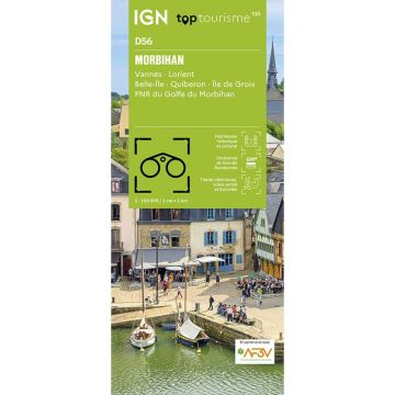 Carte topographique IGN D56 Morbihan 1:100 000 / Top 100