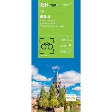 Carte topographique IGN D57 Moselle 1:100 000 / Top 100