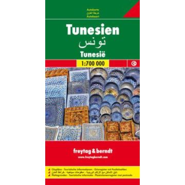 Carte routière Tunisie 1:700 000 / Freytag & Berndt