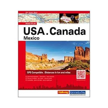 Strassenatlas USA Canada Mexico Road Atlas / Hallwag