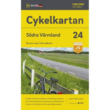 Velokarte Södra Värmland (Schweden) 1:90 000 Cykelkartan 24 / Norstedts