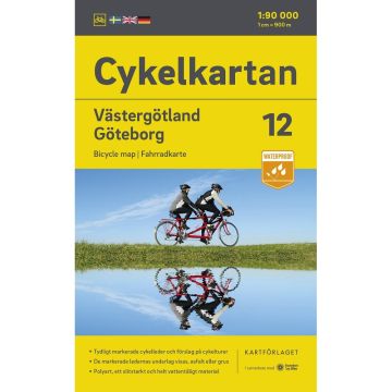 Velokarte Västergötland Göteborg (Schweden) 1:90 000 Cykelkartan 12 / Norstedts