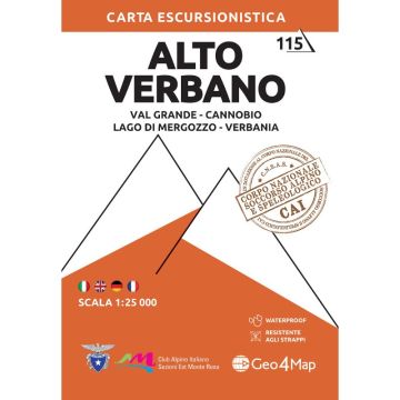Wanderkarte Alto Verbano 1:25 000 / Nr. 115 Geo4Map 