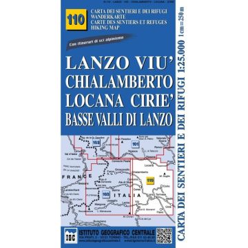 Wanderkarte IGC 110 Lanzo Viu Chalamberto 1:25 000