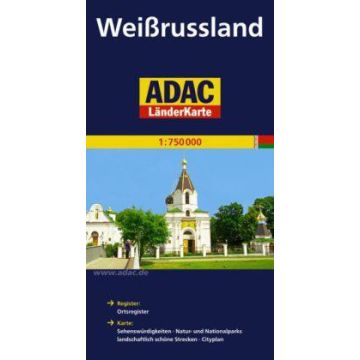 Strassenkarte Weissrussland 1:750 000 / ADAC 