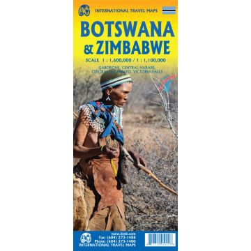 Strassenkarte Botswana 1:1 600 000 / Zimbabwe 1:1 100 000 / ITMB