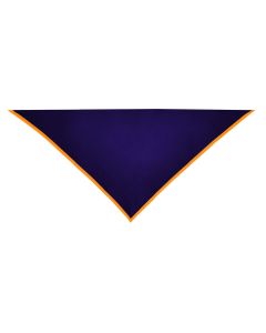 Halstuch marine Rand orange 2 cm