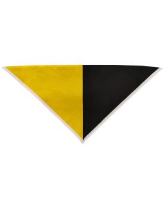 Foulard jaune/noir bord blanc 2 cm