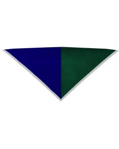 Halstuch marine/dunkelgrün Rand grau 2 cm