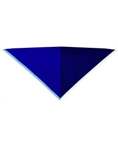 Halstuch blau/marine Rand hellblau/weiss 2cm