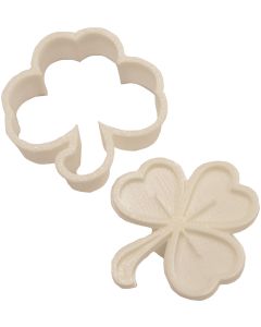 Guetzli-Ausstechform Pfadikleeblatt mit Stempel