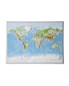 Welt klein Reliefkarte (ohne Rahmen)