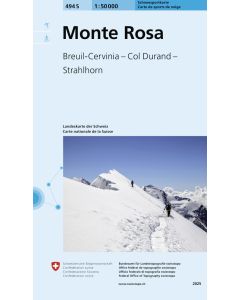 494 S Monte Rosa Skitourenkarte 1:50 000