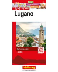 Stadtplan Lugano 3in1 City Map 1:13 000 / Hallwag