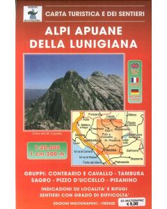 Wanderkarte Multigraphic 534 Alpi Apuane delle Lunigiana 1:25 000